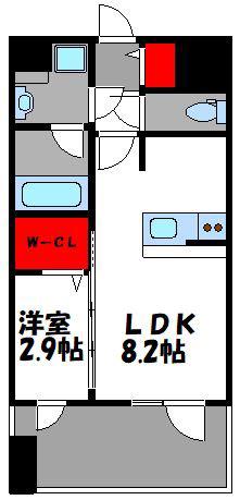 グランフォーレ千早マークスクエアイーストウイング(1LDK/9階)の間取り写真