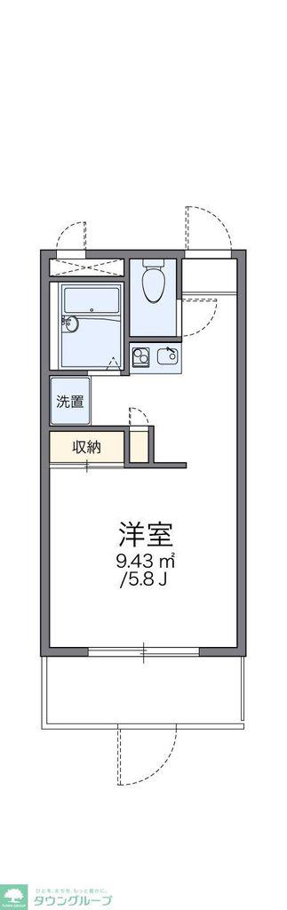 レオパレスコーポテラダ(1K/1階)の間取り写真