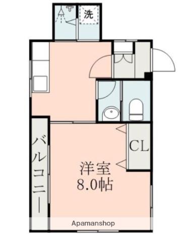上之園ハイツ(1K/3階)の間取り写真