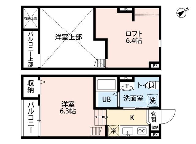 CASTELLO ANELLO(1K/2階)の間取り写真