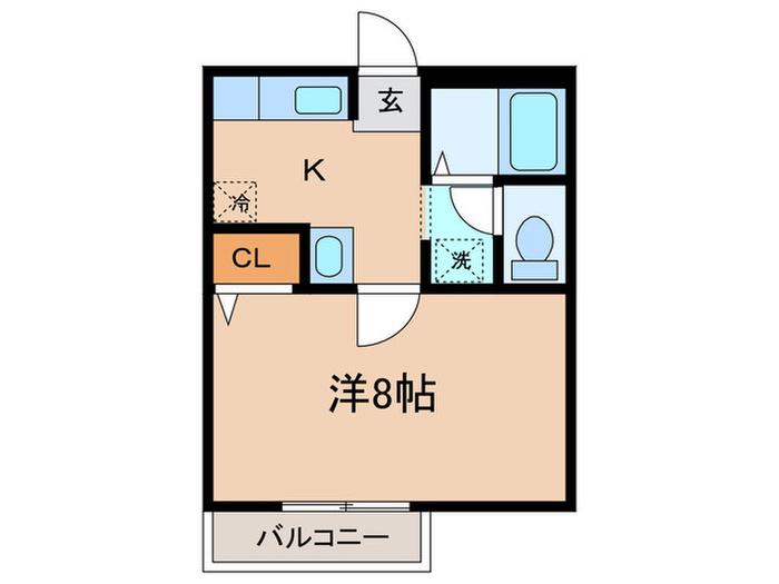 コーポ友(1K/1階)の間取り写真