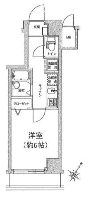 ドルチェ桜台東京 ノース(1K/3階)の間取り写真