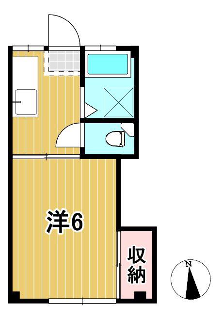 クランメール多賀(1K/1階)の間取り写真