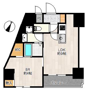 レクシア天神西町(1LDK/3階)の間取り写真