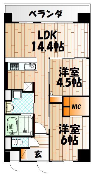 フローリィ279(2LDK/1階)の間取り写真