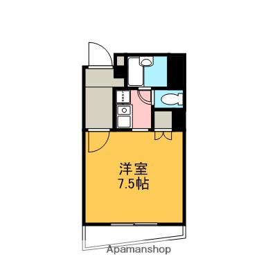 フラッツ100野町(1K/5階)の間取り写真