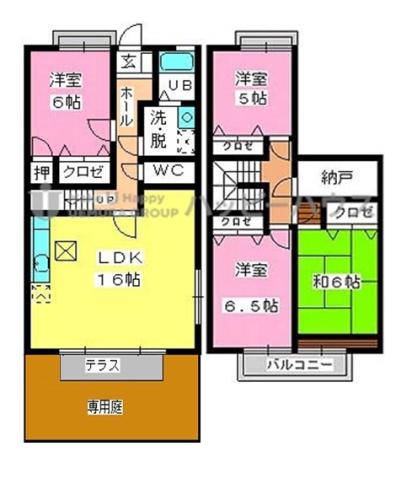 ティアラ筑紫丘(4LDK/1階)の間取り写真