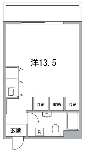 秀和西麻布レジデンス(ワンルーム/7階)の間取り写真