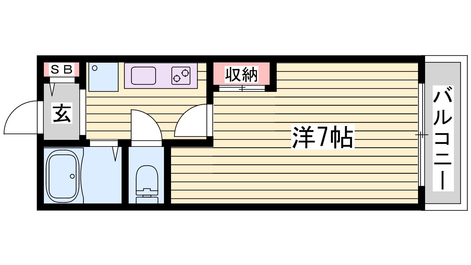 VILLA COCO(1K/2階)の間取り写真