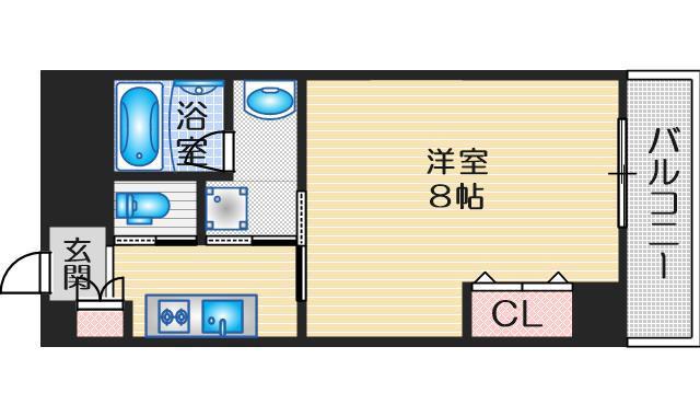PALETTE(1K/3階)の間取り写真
