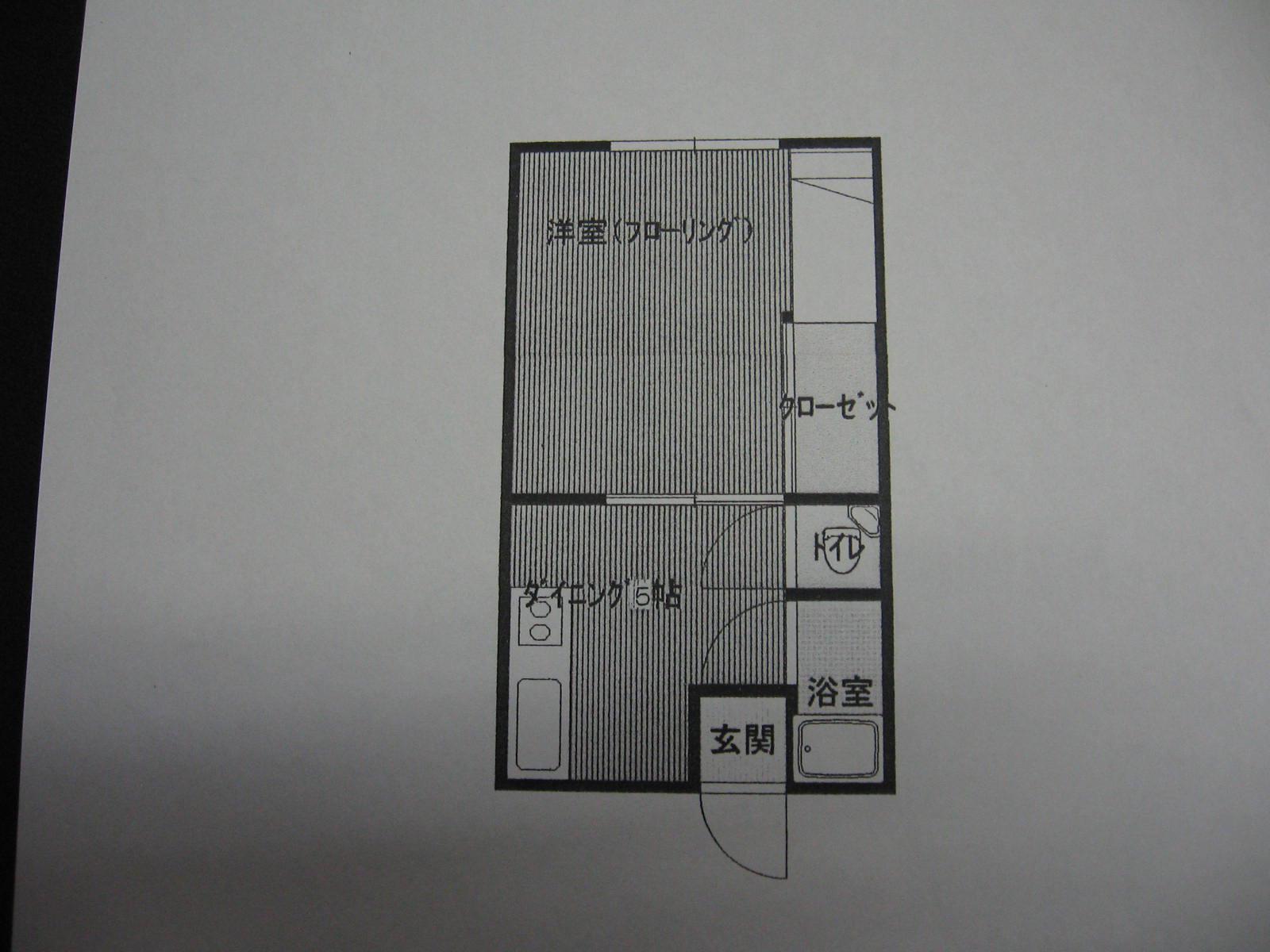 シャトー田富(1DK/2階)の間取り写真