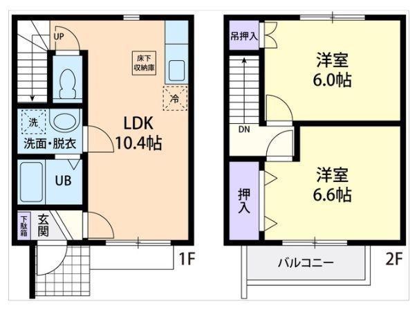 FOLIAR F II(2LDK/1階)の間取り写真