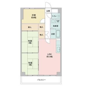 レジディア日比野(3LDK/7階)の間取り写真