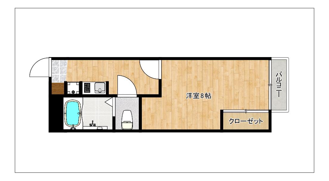 MOTOKOGAII(1K/2階)の間取り写真