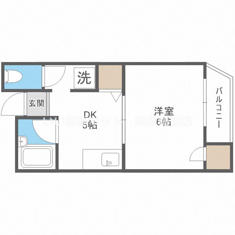 エルドラード箕面II(1K/2階)の間取り写真