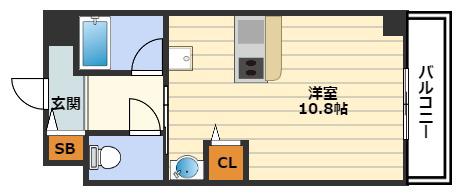 ラナップスクエア南森町NEXTSTAGE(1K/4階)の間取り写真
