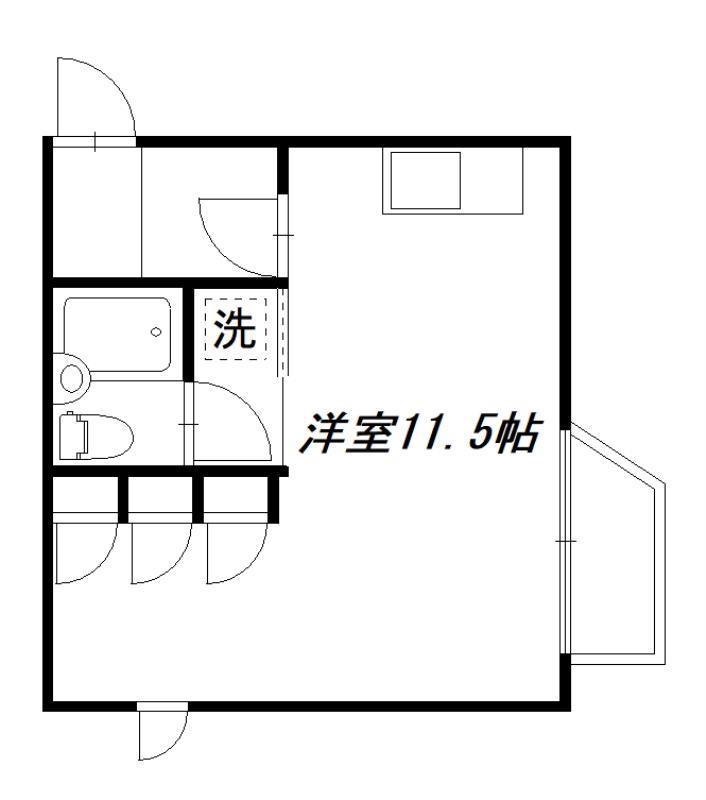 アーバンライフ島田 303(ワンルーム/3階)の間取り写真
