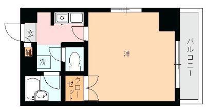 瀬戸マンション(1K/5階)の間取り写真
