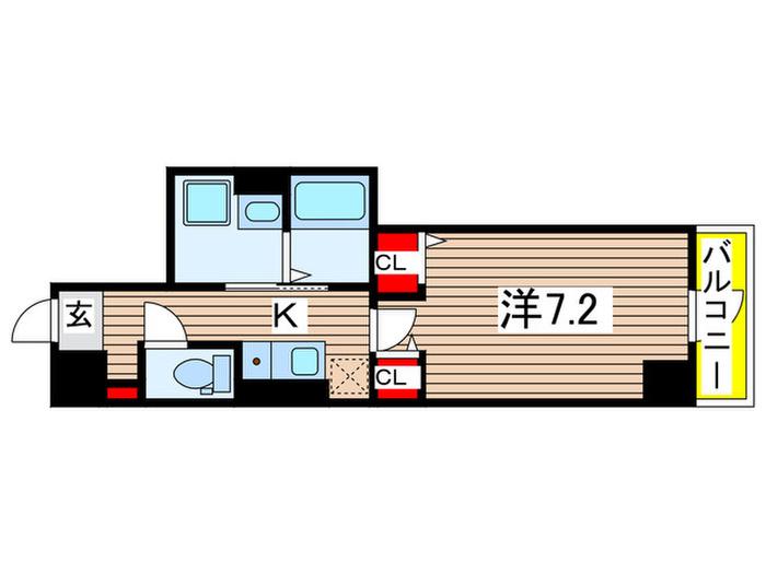 QUALISTA(1K/6階)の間取り写真