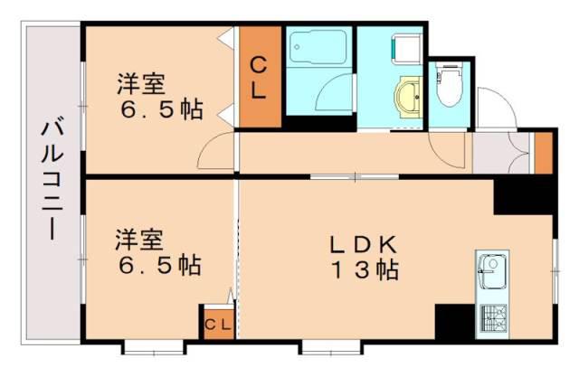 セントフォール笠松(2LDK/5階)の間取り写真