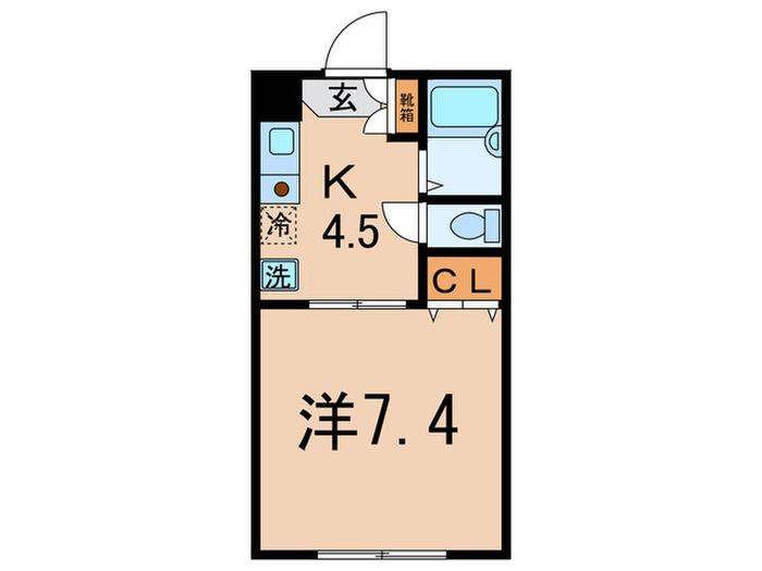 ラポール学芸大学(1K/1階)の間取り写真