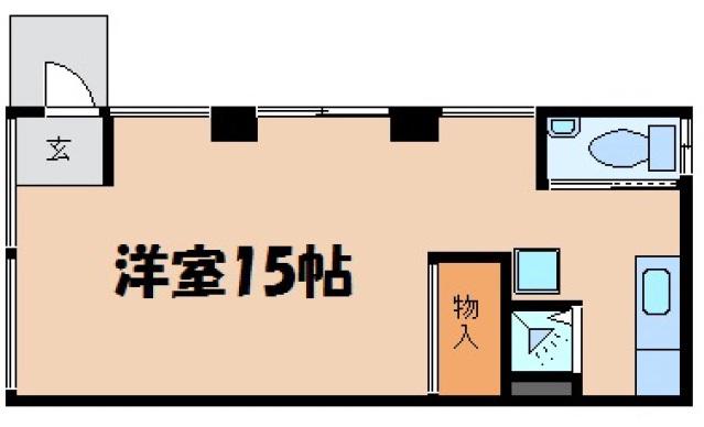藤井ビル(ワンルーム/1階)の間取り写真