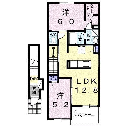 さくらコンコルディアI(2LDK/2階)の間取り写真