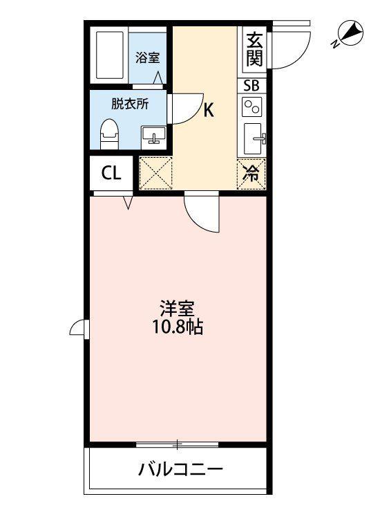 レガーロ藤崎(1K/3階)の間取り写真