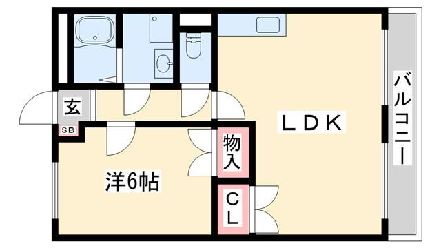 コスモハイツ(1LDK/1階)の間取り写真