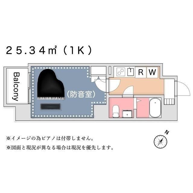 グランスクエア(1K/11階)の間取り写真