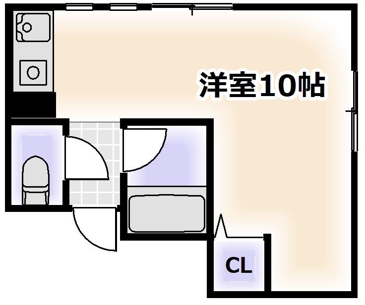 メゾン・ラ・ネージュ(ワンルーム/2階)の間取り写真