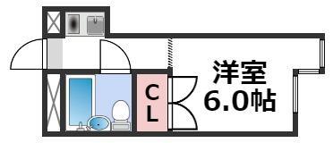 フォルツァ舟橋(ワンルーム/8階)の間取り写真