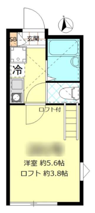 メイプルコート曳舟(1K/2階)の間取り写真