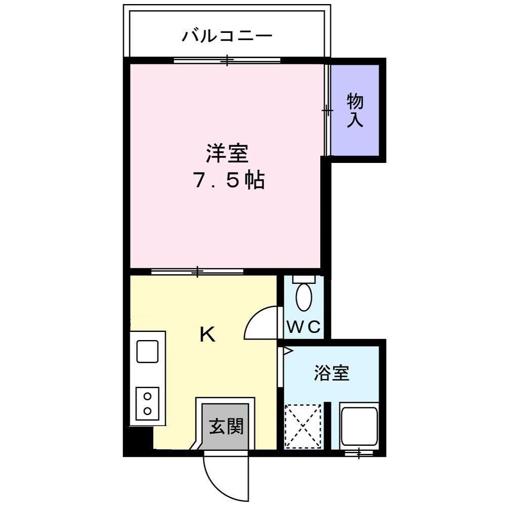 菅野ビル(1K/3階)の間取り写真