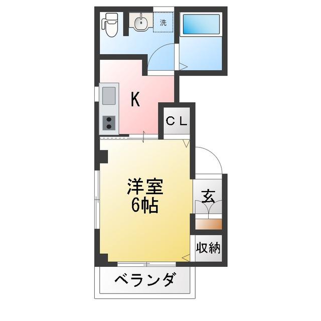 ADRABLE(1K/3階)の間取り写真