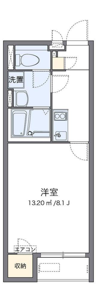 クレイノOOSHIMO(1K/2階)の間取り写真