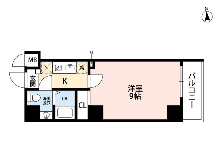 SKY MATSUDO(1K/5階)の間取り写真