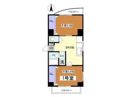 アストリー杉並(2DK/6階)の間取り写真