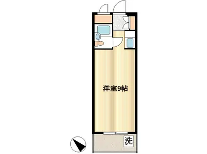 司ハイムII(ワンルーム/4階)の間取り写真