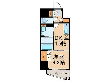 MYRIA RESIDENCE MYOGADANI(1DK/8階)の間取り写真