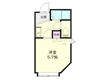 アップルハウス関南町(1K/2階)の間取り写真