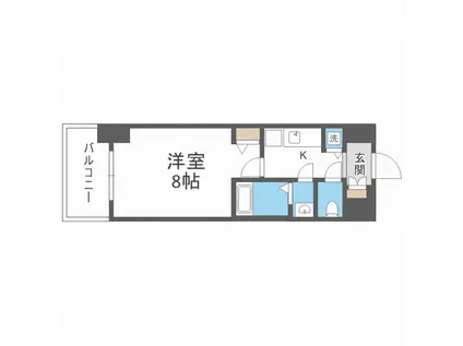 ディクス福島レジデンス(1K/11階)の間取り写真