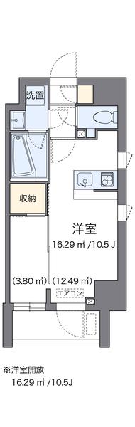 LOVIE麻布十番(ワンルーム/6階)の間取り写真