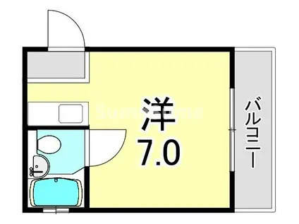 片岡マンション(ワンルーム/3階)の間取り写真