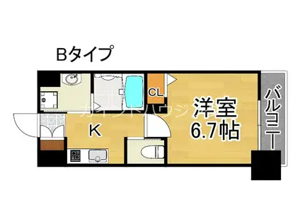 AVANTIO GRANDE(1K/1階)の間取り写真