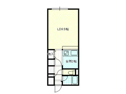 アピアビル日赤前(ワンルーム/2階)の間取り写真