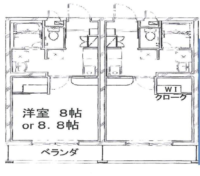 ファミーユ小白川(1K/3階)の間取り写真
