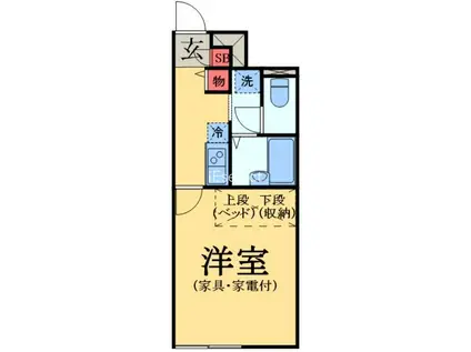 LNタウンコート石塚(1K/1階)の間取り写真