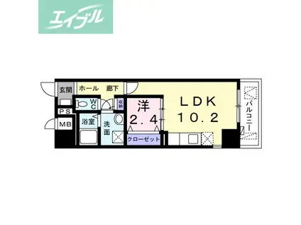 グランツコート II(1LDK/6階)の間取り写真