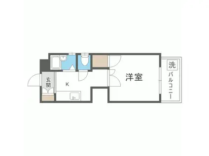 モンレーヴ別府I(1K/4階)の間取り写真